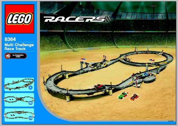 8364 Multi-Challenge Race Track (Certified) LEGO Racers product image 1, provided for visual reference and product detail