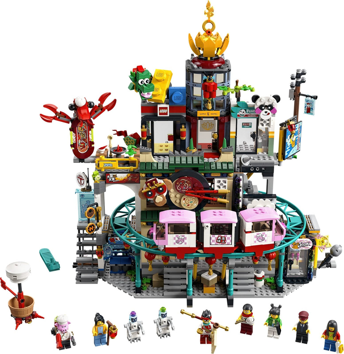 80036 The City of Lanterns (Certified) LEGO Monkie Kid product image 1, provided for visual reference and product detail