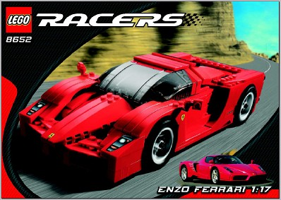 8652 Enzo Ferrari 1:17 (Used) LEGO Racers product image 2, provided for visual reference and product detail review