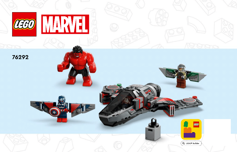 76292 Captain America vs. Red Hulk Battle (Used) LEGO Super Heroes product image 2, provided for visual reference and