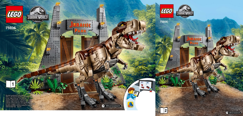 75936 Jurassic Park: T. rex Rampage (Used) LEGO Jurassic World product image 2, provided for visual reference and product