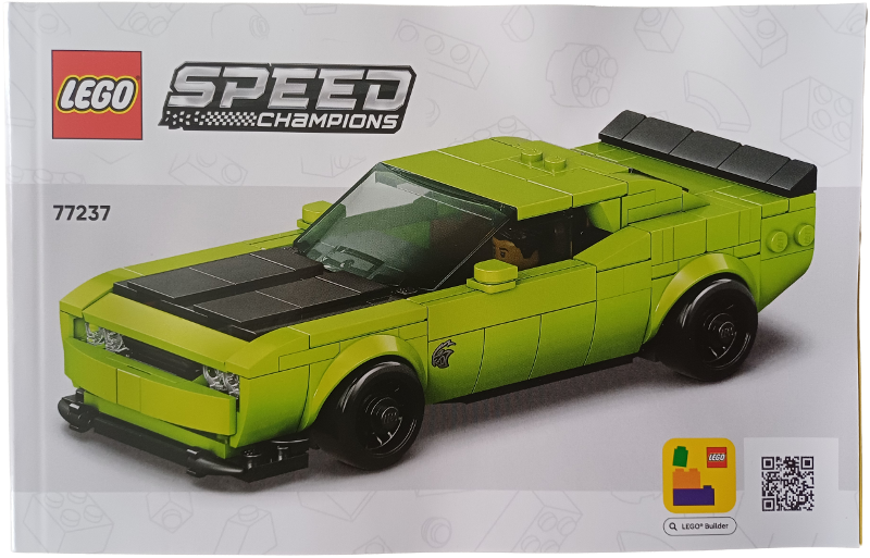 77237 Dodge Challenger SRT Hellcat (Certified) LEGO Speed Champions product image 2, provided for visual reference and