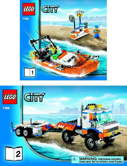 7726 Coast Guard Truck with Speed Boat (Used) LEGO City product image 2, provided for visual reference and product detail