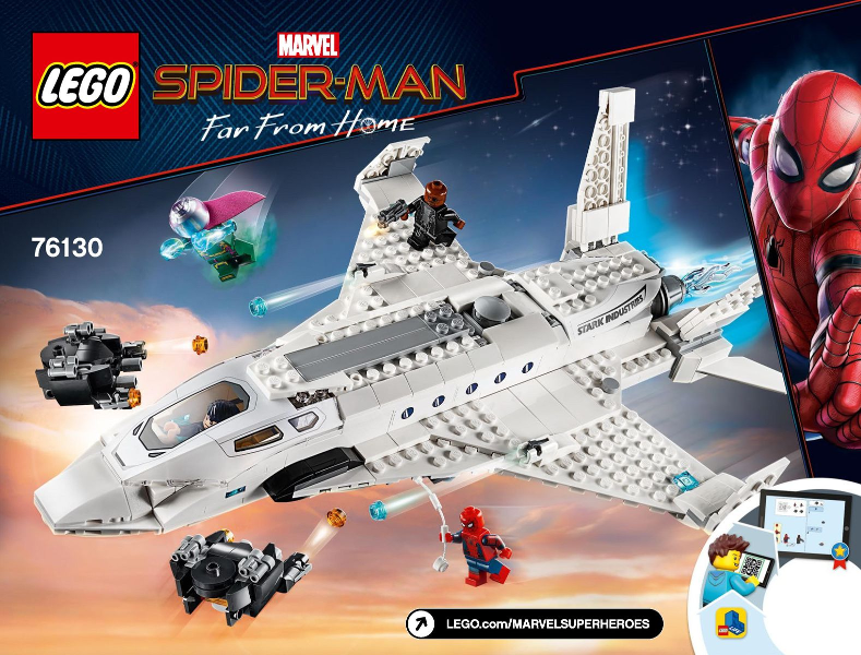 76130 Stark Jet and the Drone Attack (Certified) LEGO Super Heroes product image 2, provided for visual reference and