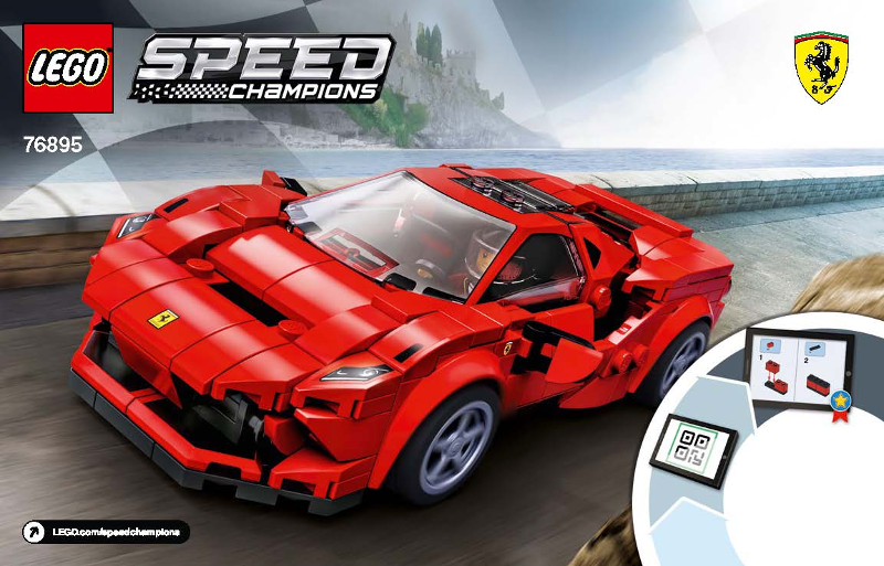 76895 Ferrari F8 Tributo (Used) LEGO Speed Champions product image 2, provided for visual reference and product detail review