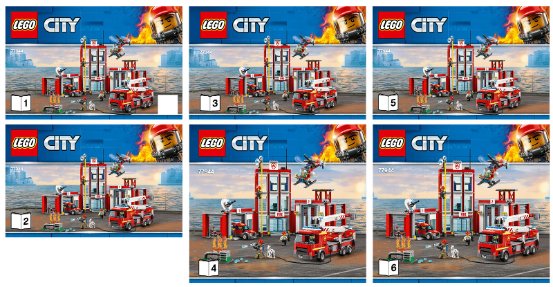 77944 Fire Station Headquarters (Certified) LEGO City product image 2, provided for visual reference and product detail