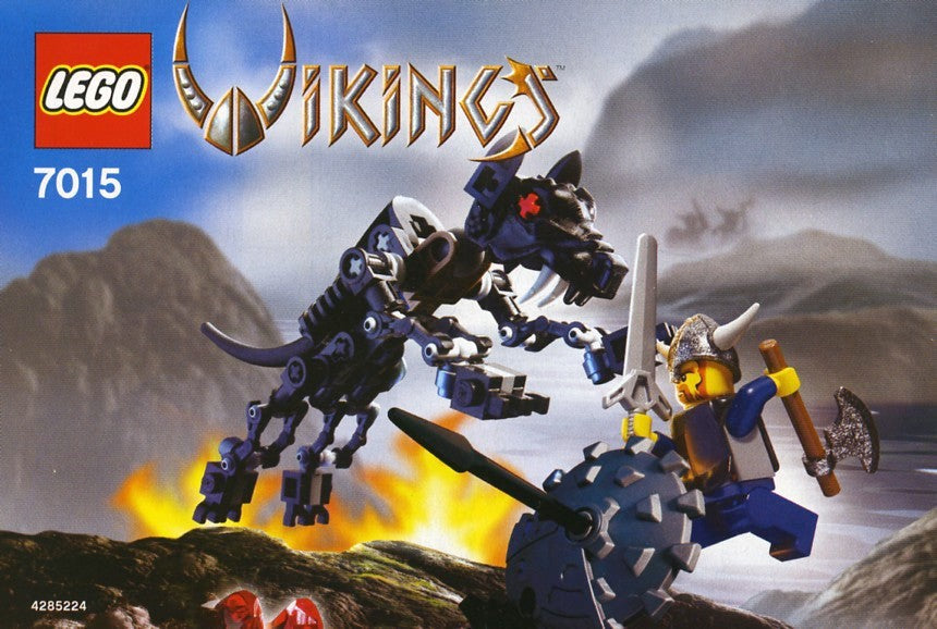 7015 Viking Warrior Challenges the Fenris Wolf (Used) LEGO Vikings product image 2, provided for visual reference and