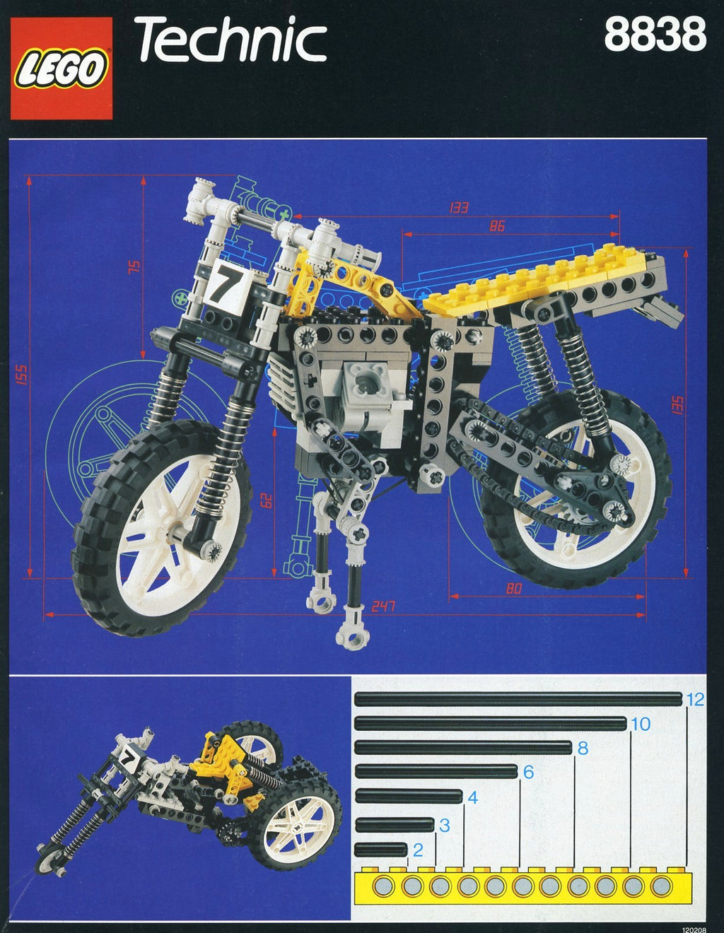 8838 Shock Cycle (Used) LEGO TECHNIC product image 2, provided for visual reference and product detail review