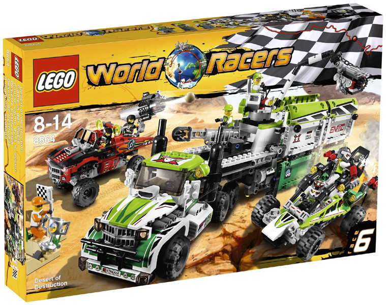 8864 Desert of Destruction (Retired) LEGO World Racers product image 1, provided for visual reference and product detail