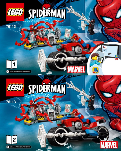 76113 Spider-Man Bike Rescue (Certified) LEGO Super Heroes product image 2, provided for visual reference and product detail
