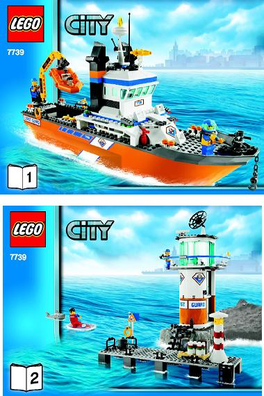 7739 Coast Guard Patrol Boat & Tower (Used) LEGO City product image 2, provided for visual reference and product detail