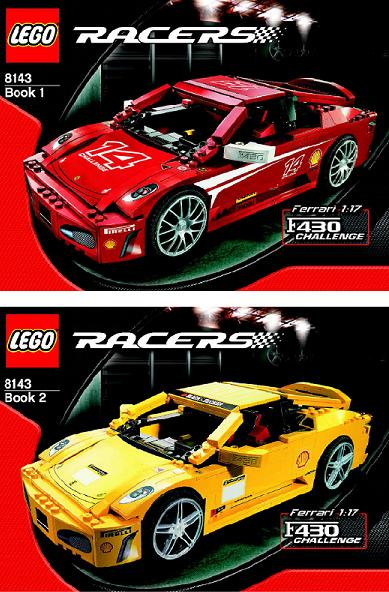 8143 Ferrari 1:17 F430 Challenge (Used) LEGO Racers product image 2, provided for visual reference and product detail review