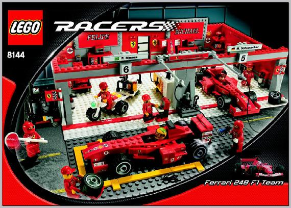 8144 Ferrari 248 F1 Team (Michael Schumacher Edition) (Used) LEGO Racers product image 2, provided for visual reference and