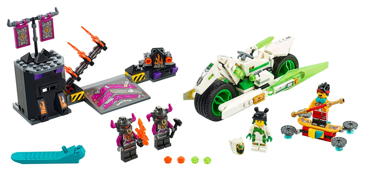 80006 White Dragon Horse Bike (Certified) LEGO Monkie Kid product image 1, provided for visual reference and product detail