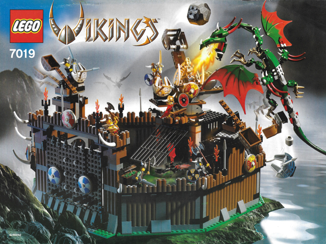 7019 Viking Fortress against the Fafnir Dragon (Used) LEGO Vikings product image 2, provided for visual reference and