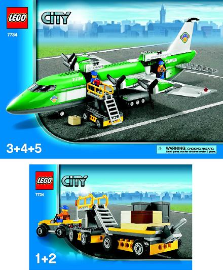 7734 Cargo Plane (Used) LEGO City product image 2, provided for visual reference and product detail review