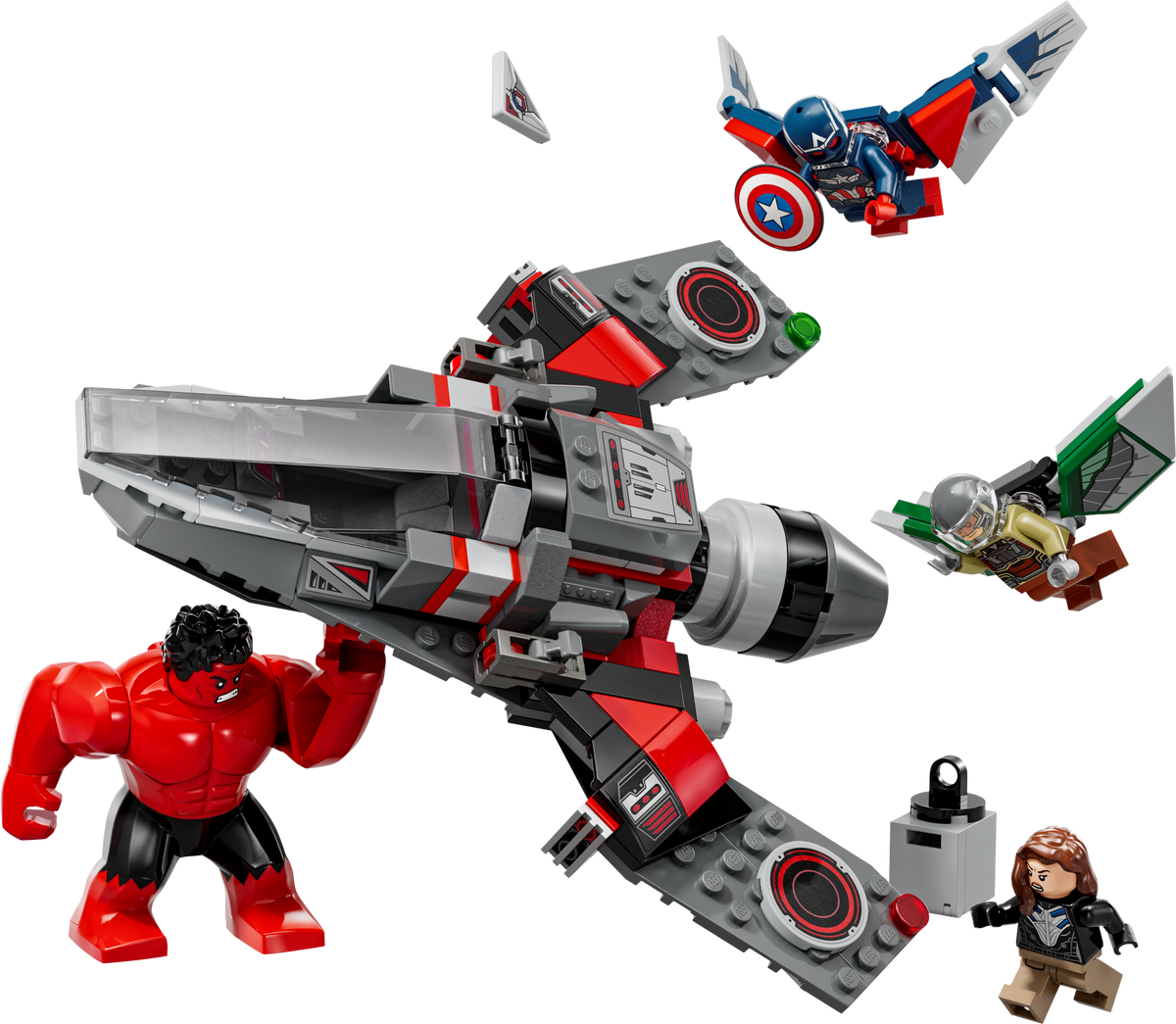 76292 Captain America vs. Red Hulk Battle (Used) LEGO Super Heroes product image 1, provided for visual reference and
