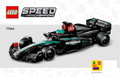 77244 Mercedes-AMG PETRONAS F1 Team W15 E Performance (Certified) LEGO Speed Champions product image 1, provided for visual