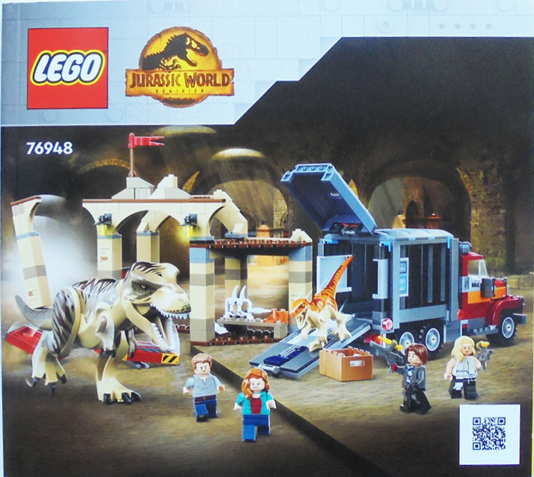 76948 T. rex & Atrociraptor Dinosaur Breakout (Certified) LEGO Jurassic World product image 2, provided for visual reference