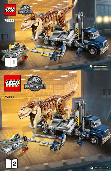 75933 T. Rex Transport (Used) LEGO Jurassic World product image 2, provided for visual reference and product detail review