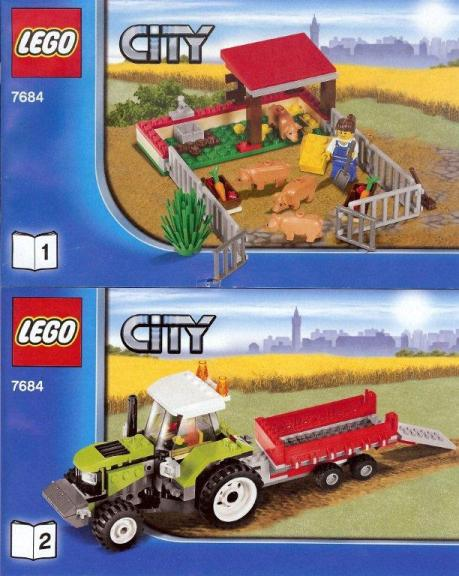 7684 Pig Farm & Tractor (Used) LEGO City product image 2, provided for visual reference and product detail review