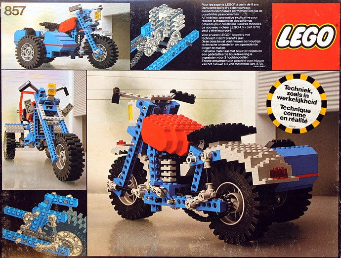 857 Motorbike with Sidecar (Certified) LEGO TECHNIC product image 2, provided for visual reference and product detail review