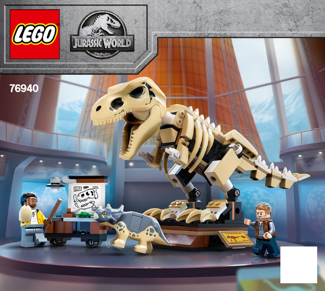 76940 T. rex Dinosaur Fossil Exhibition (Used) LEGO Jurassic World product image 2, provided for visual reference and