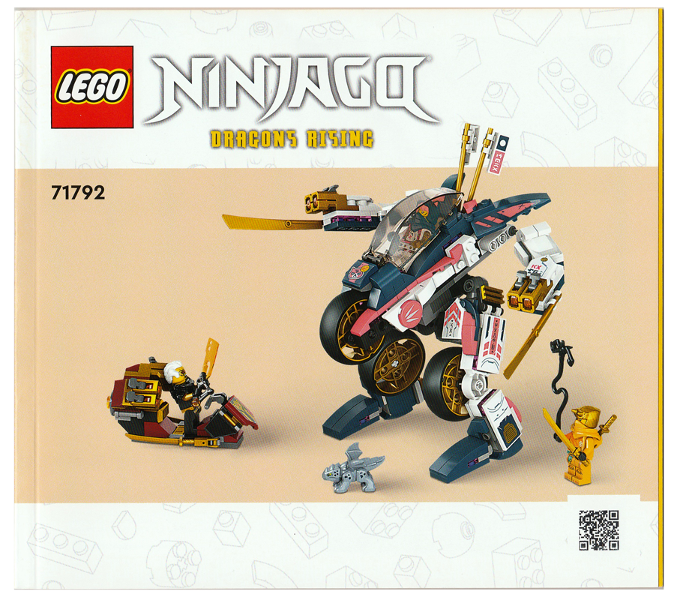 71792 Sora's Transforming Mech Bike Racer (Used) LEGO Ninjago product image 2, provided for visual reference and product