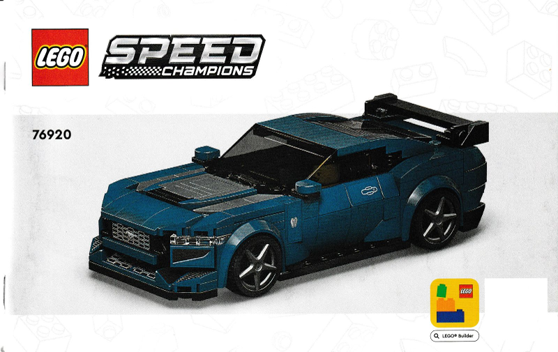 76920 Ford Mustang Dark Horse (Certified) LEGO Speed Champions product image 2, provided for visual reference and product