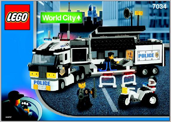 7034 Surveillance Truck (Used) LEGO World City product image 2, provided for visual reference and product detail review