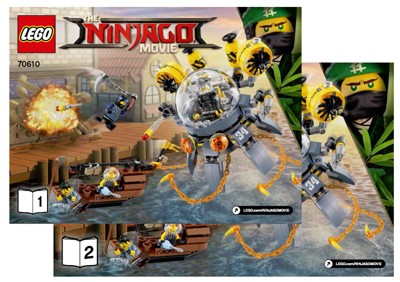70610 Flying Jelly Sub (Used) LEGO The LEGO Ninjago Movie product image 2, provided for visual reference and product detail