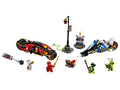 70667 Kai's Blade Cycle & Zane's Snowmobile (Used) LEGO Ninjago product image 1, provided for visual reference and product