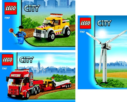 7747 Wind Turbine Transport (Used) LEGO City product image 2, provided for visual reference and product detail review