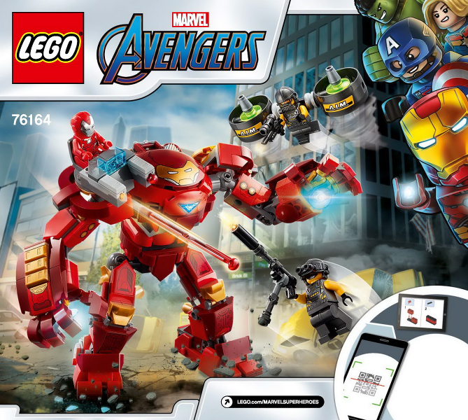 76164 Iron Man Hulkbuster versus A.I.M. Agent (Used) LEGO Super Heroes product image 2, provided for visual reference and