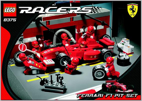 8375 Ferrari F1 Pit Set (Used) LEGO Racers product image 2, provided for visual reference and product detail review