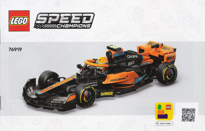 76919 2023 McLaren Formula 1 Car (Certified) LEGO Speed Champions product image 2, provided for visual reference and product