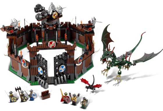 7019 Viking Fortress against the Fafnir Dragon (Used) LEGO Vikings product image 1, provided for visual reference and