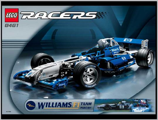 8461 Williams F1 Team Racer (Used) LEGO Racers product image 2, provided for visual reference and product detail review