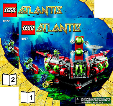 8077 Atlantis Exploration HQ (Used) LEGO Atlantis product image 2, provided for visual reference and product detail review