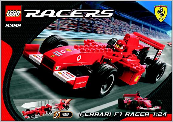 8362 Ferrari F1 Racer (Certified) LEGO Racers product image 2, provided for visual reference and product detail review