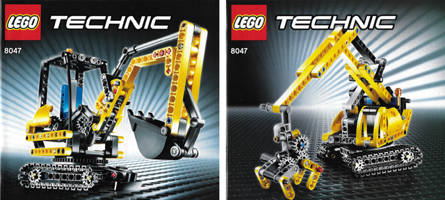 8047 Compact Excavator (Used) LEGO TECHNIC product image 2, provided for visual reference and product detail review