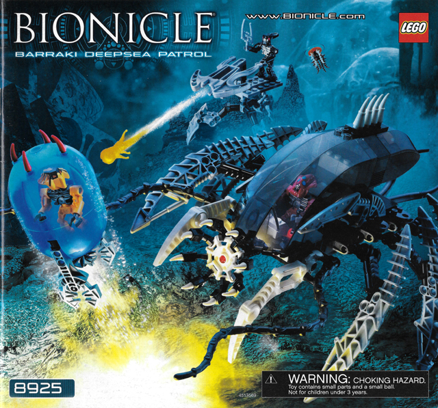 8925 Barraki Deepsea Patrol (Used) LEGO BIONICLE product image 2, provided for visual reference and product detail review