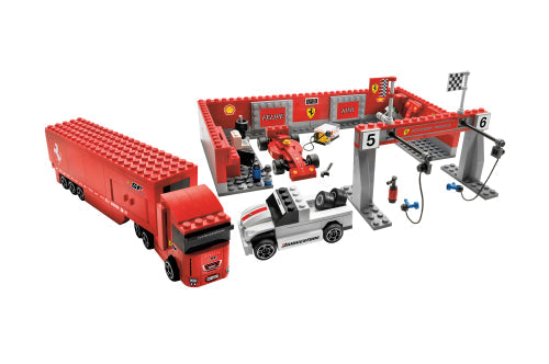 8155 Ferrari F1 Pit (1:55) (Certified) LEGO Racers product image 1, provided for visual reference and product detail review