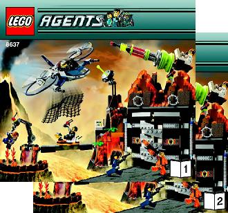 8637 Volcano Base (Certified) LEGO Agents product image 2, provided for visual reference and product detail review