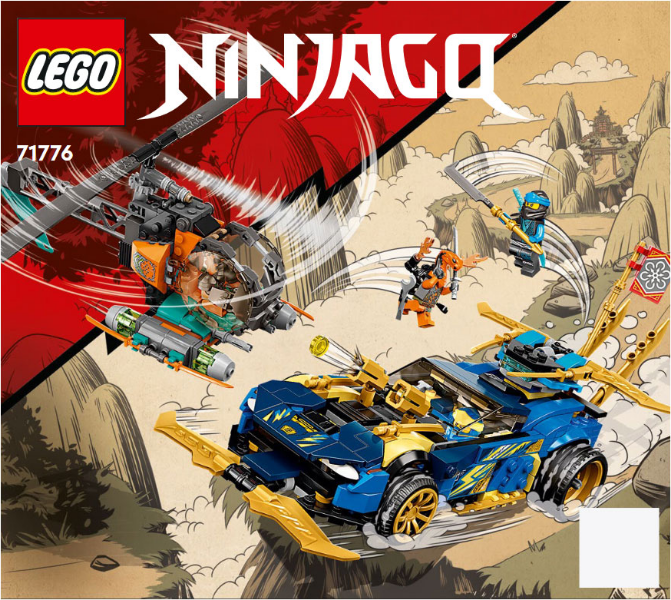 71776 Jay and Nya's Race Car EVO (Used) LEGO Ninjago product image 2, provided for visual reference and product detail review