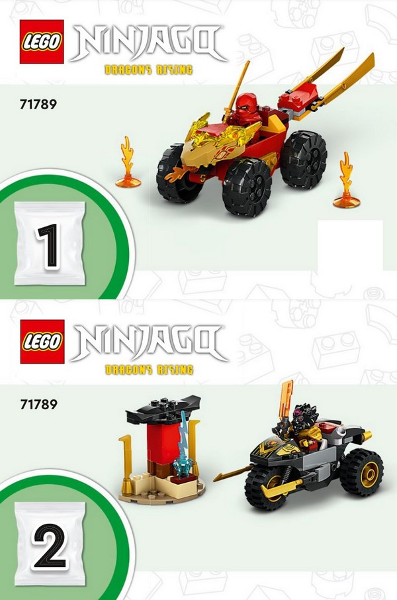 71789 Kai and Ras's Car and Bike Battle (Certified) LEGO Ninjago product image 2, provided for visual reference and product