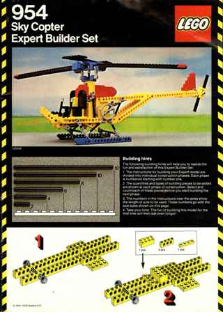 954 Sky Copter (Used) LEGO TECHNIC product image 2, provided for visual reference and product detail review