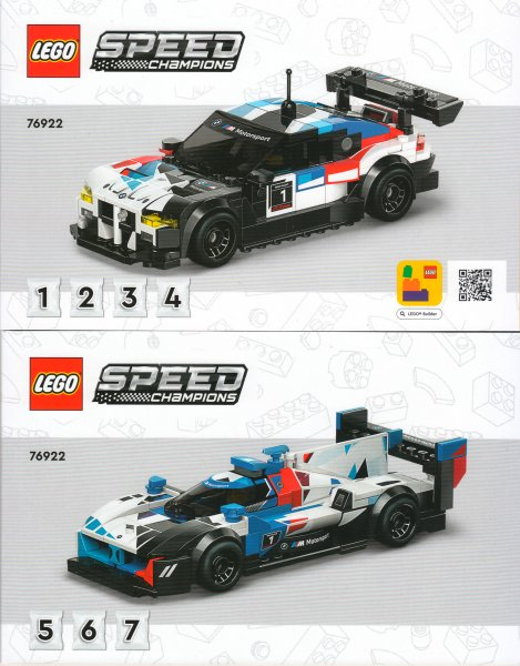 76922 BMW M4 GT3 & BMW M Hybrid V8 (Certified) LEGO Speed Champions product image 2, provided for visual reference and