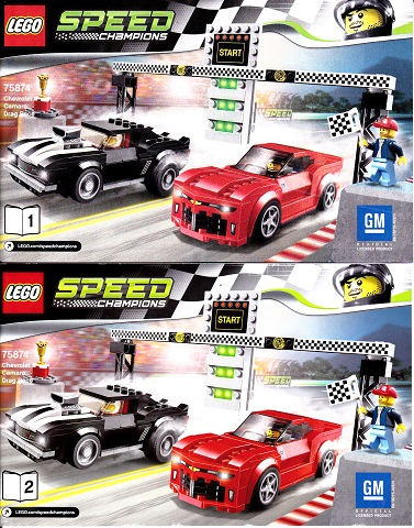 75874 Chevrolet Camaro Drag Race (Used) LEGO Speed Champions product image 2, provided for visual reference and product