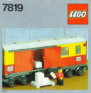 7819 Postal Container Wagon (Certified) LEGO Trains product image 1, provided for visual reference and product detail review